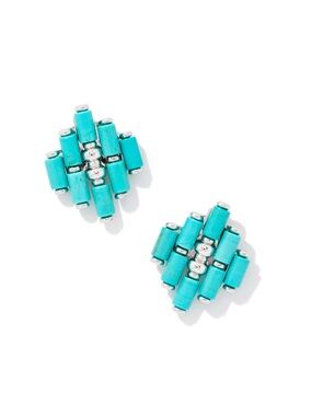 Kendra Scott Yellow Rose Ember Turquoise Stud Earrings